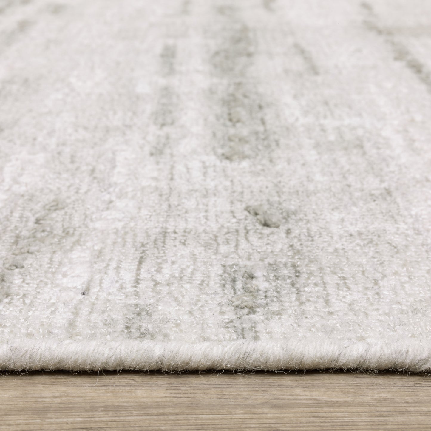 Clarke Stripe Beige/ Green Distressed Mixed Pile Rug