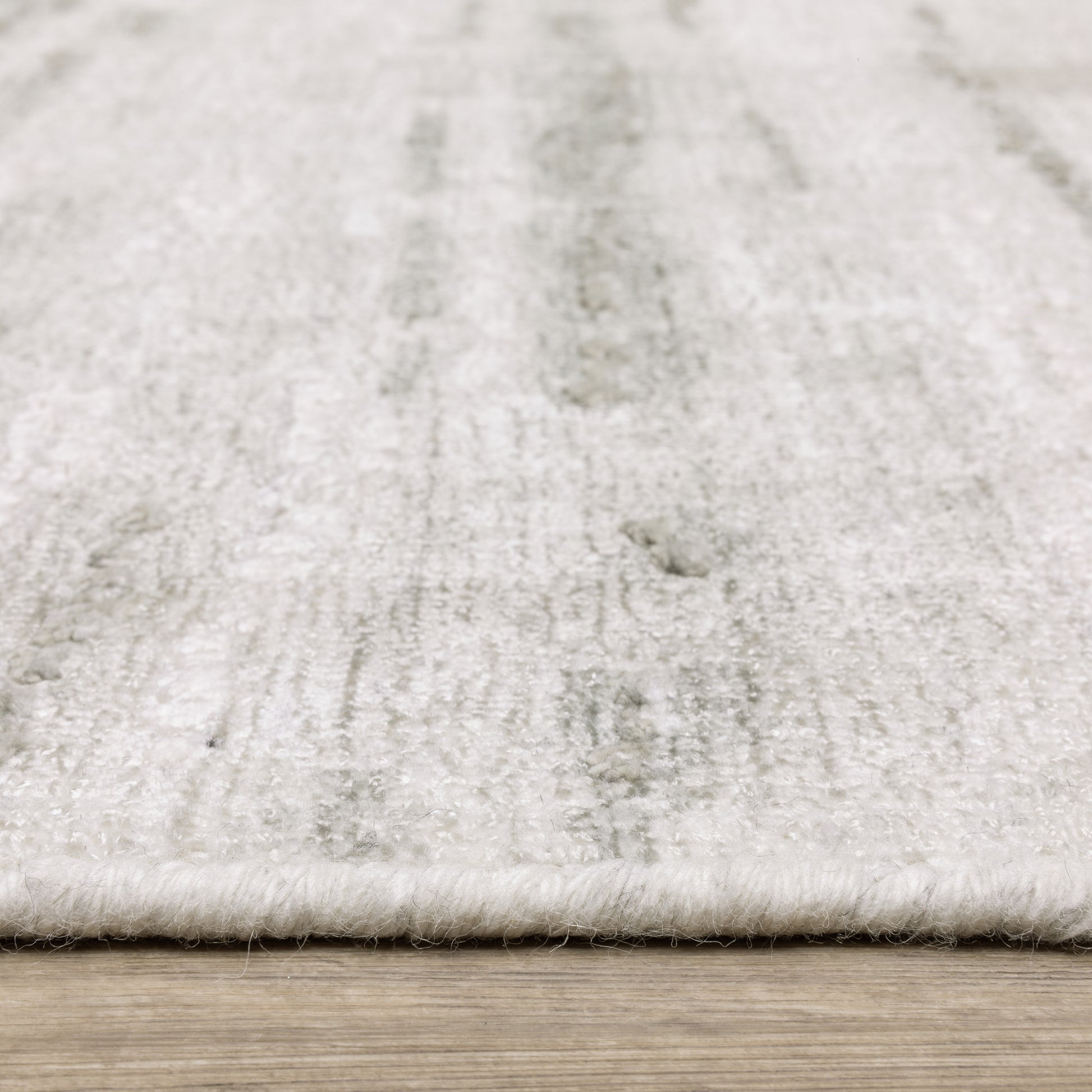 Clarke Stripe Beige/ Green Distressed Mixed Pile Rug