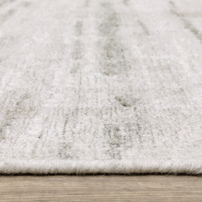 Clarke Stripe Beige/ Green Distressed Mixed Pile Rug