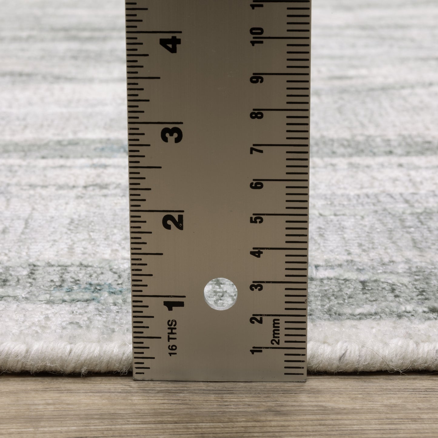 Clarke Abstract Green/ Ivory Mixed Pile Rug
