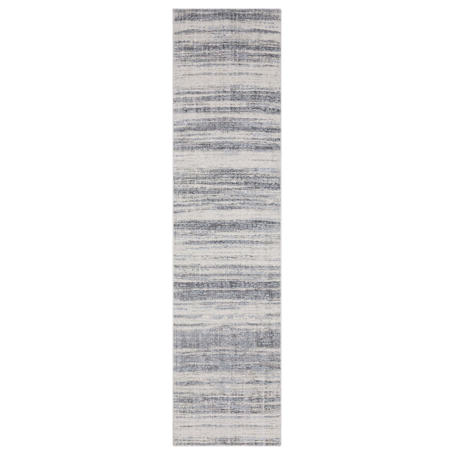 Clarke Cla04 Ivory/ Blue Stripe Distressed Rug