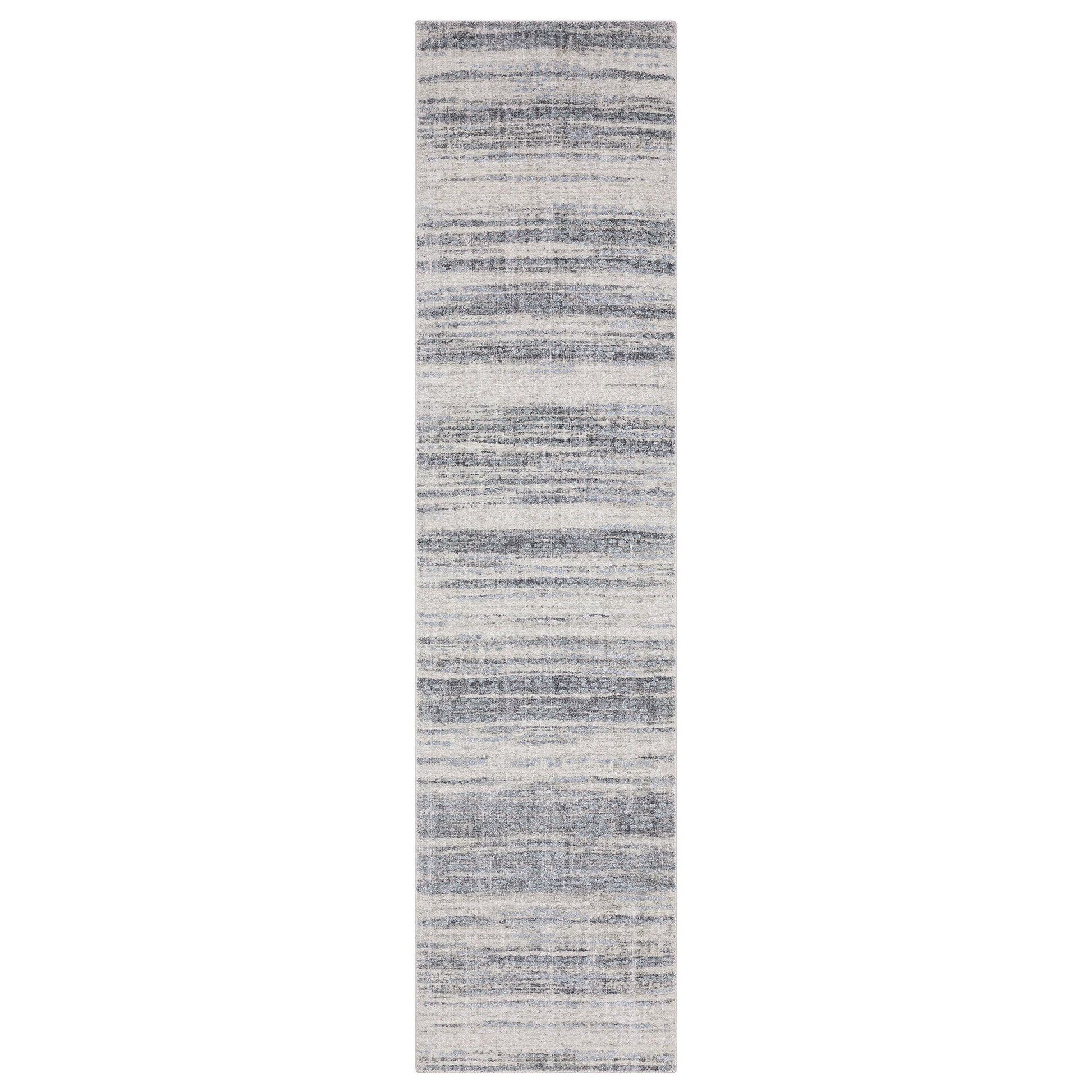 Clarke Cla04 Ivory/ Blue Stripe Distressed Rug