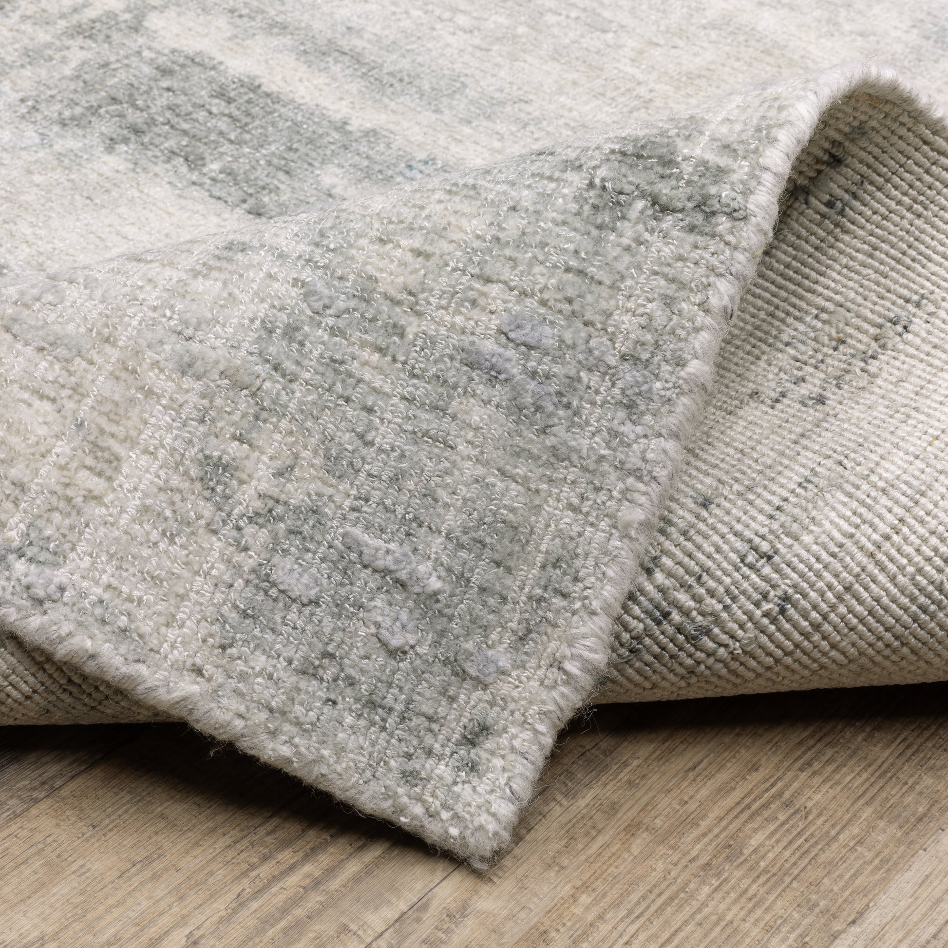 Clarke Abstract Beige/ Grey Mixed Pile Rug