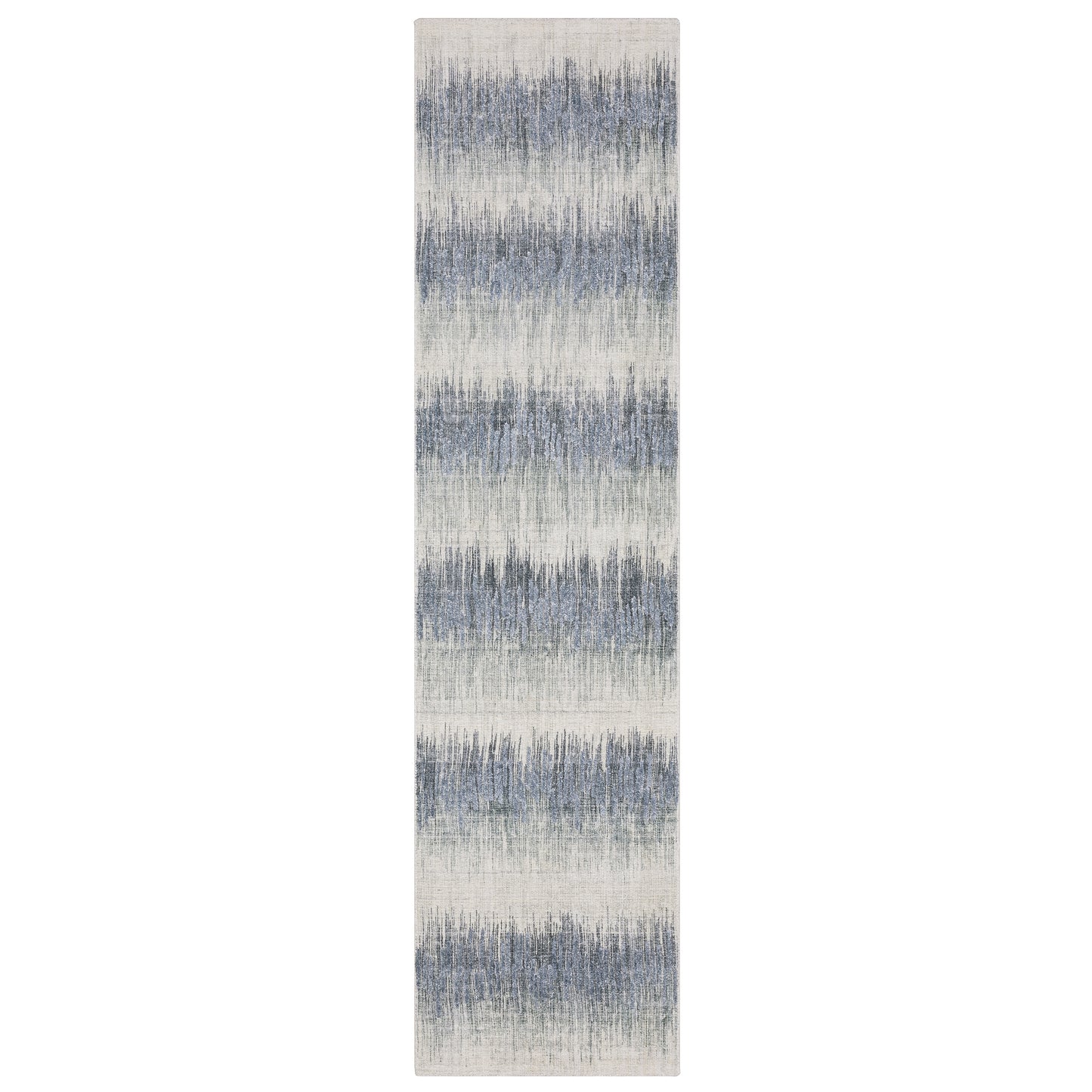 Clarke Cla06 Blue/ Ivory Stripe Distressed Rug