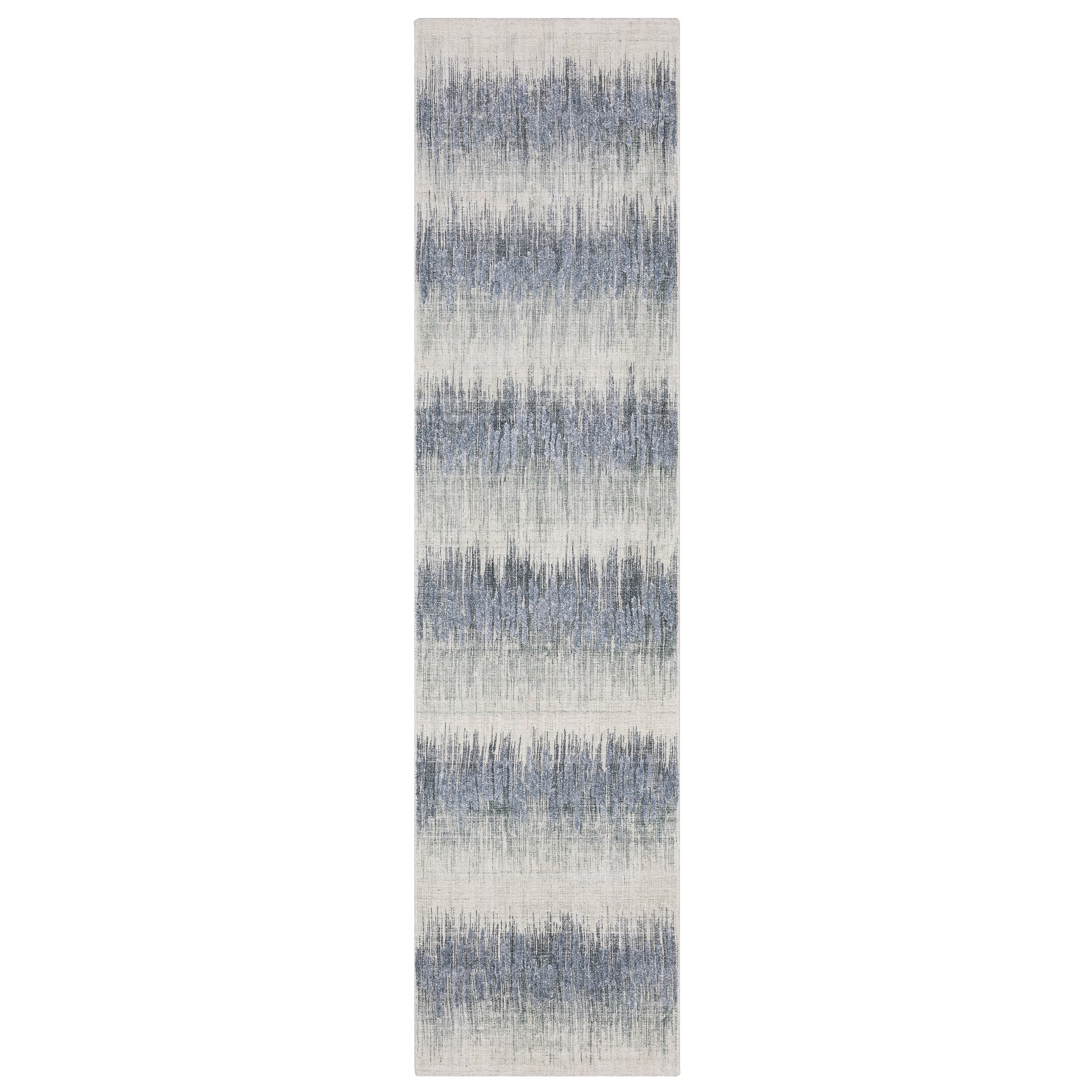 Clarke Cla06 Blue/ Ivory Stripe Distressed Rug