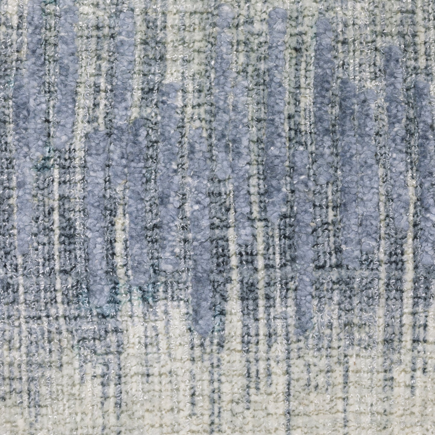 Clarke Stripe Blue/ Ivory Distressed Mixed Pile Rug