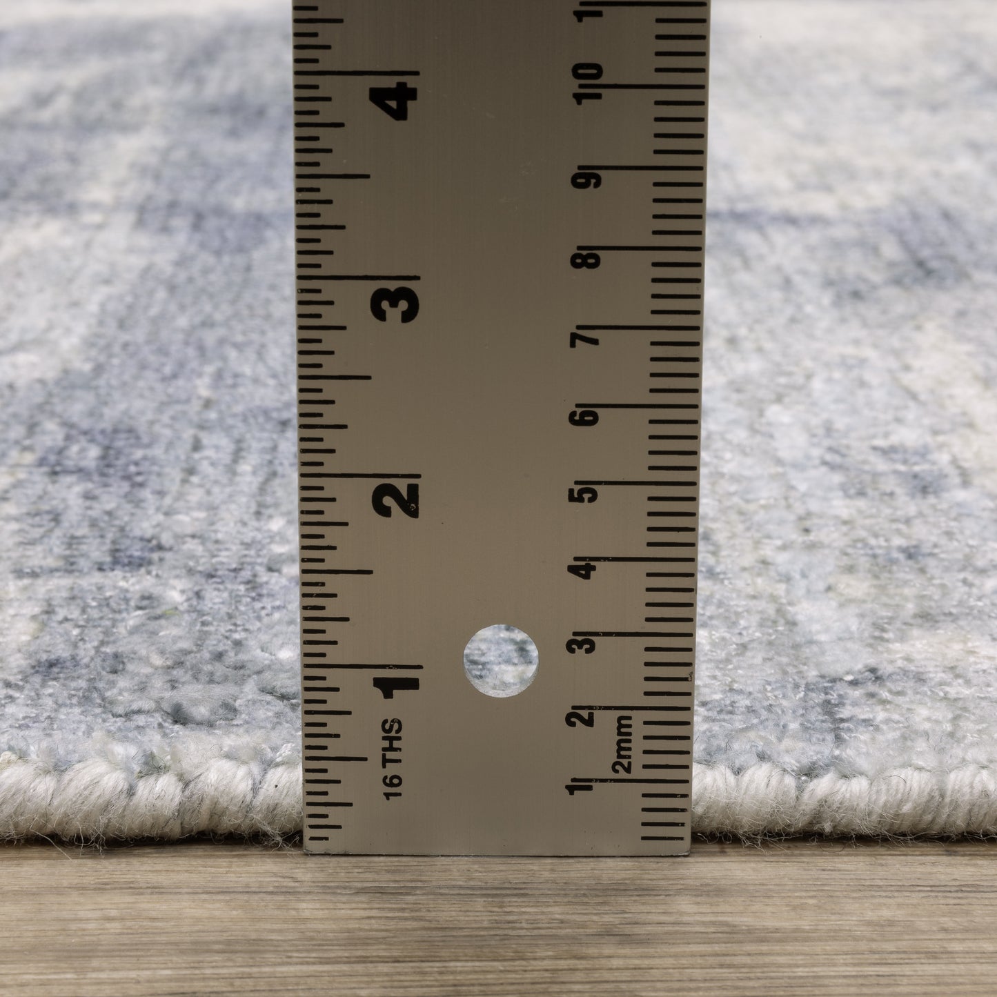 Clarke Abstract Blue/ Ivory Mixed Pile Rug