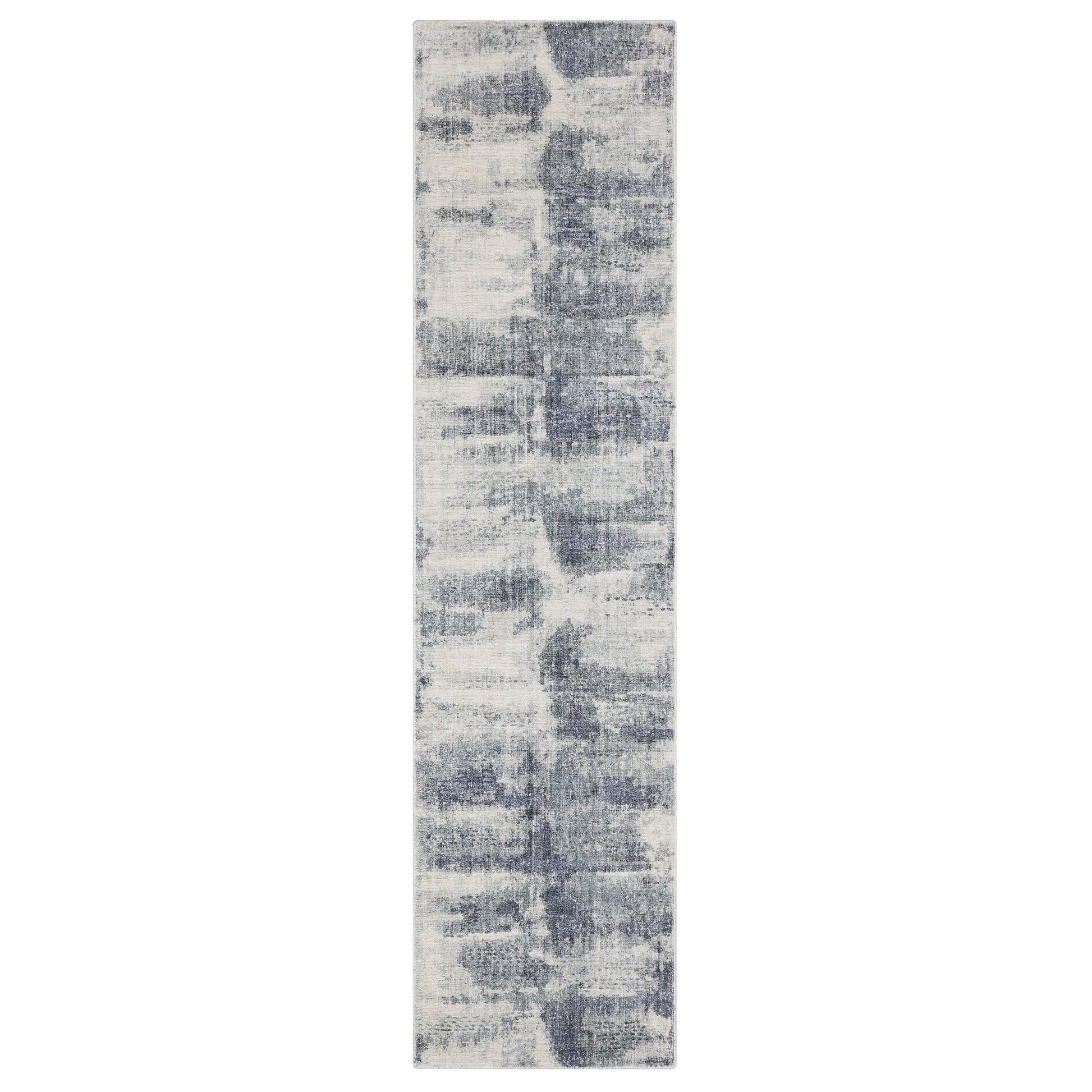 Clarke Cla07 Blue/ Ivory Abstract Rug