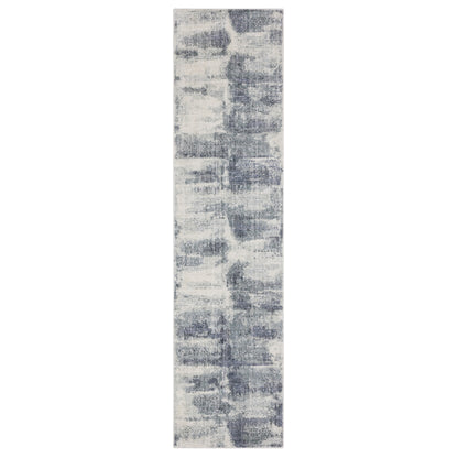 Clarke Cla07 Blue/ Ivory Abstract Rug