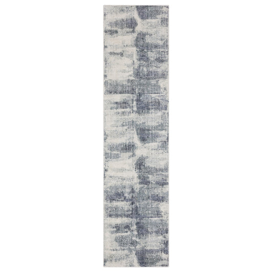 Clarke Cla07 Blue/ Ivory Abstract Rug