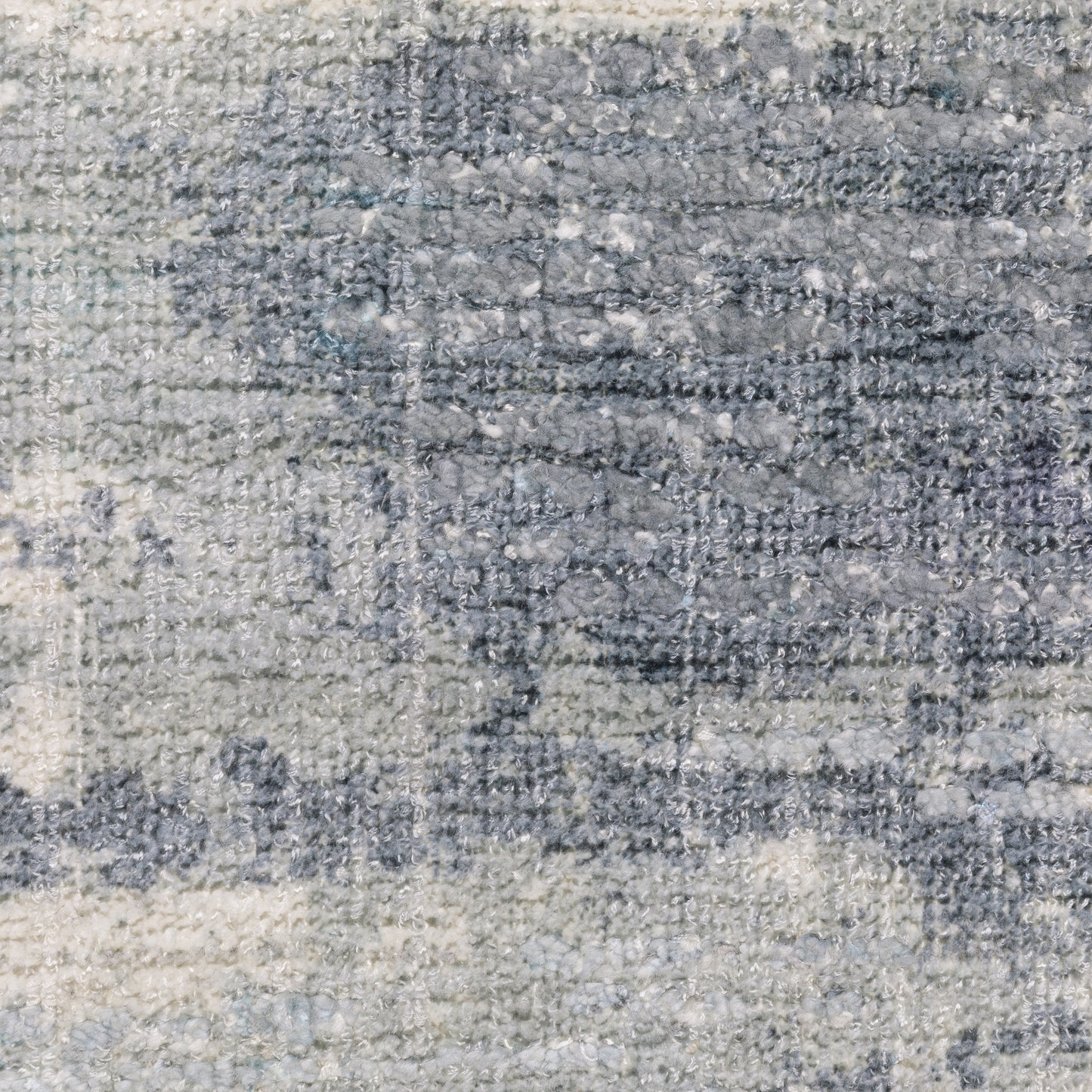 Clarke Abstract Blue/ Ivory Mixed Pile Rug