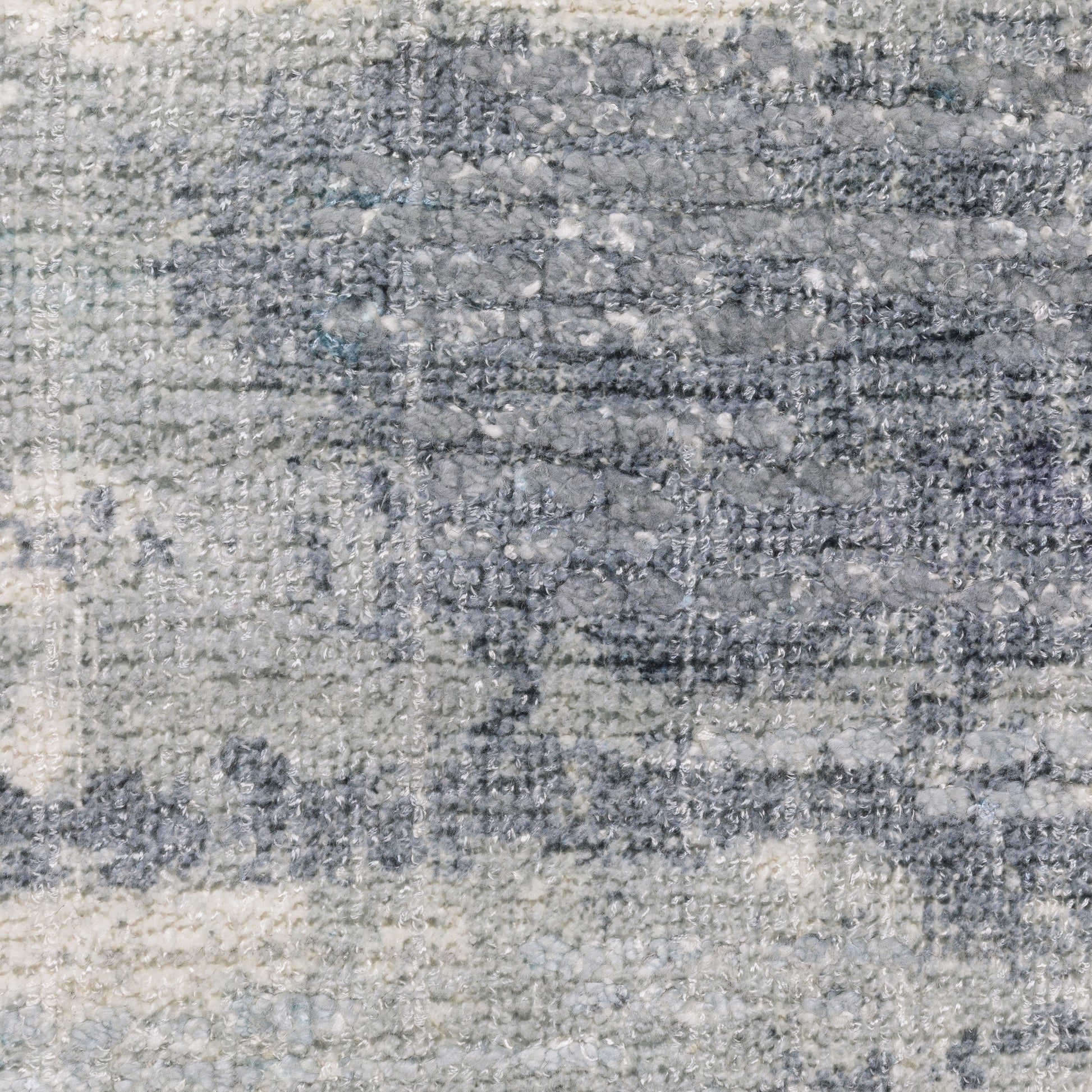 Clarke Abstract Blue/ Ivory Mixed Pile Rug