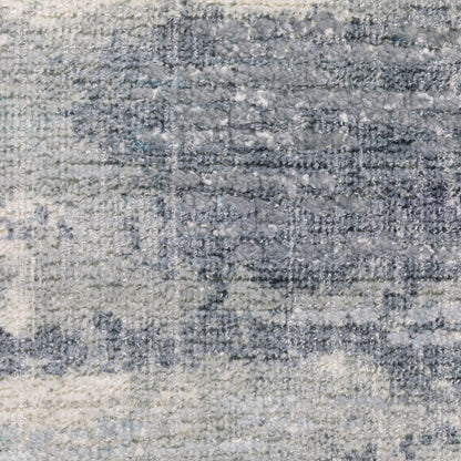 Clarke Abstract Blue/ Ivory Mixed Pile Rug