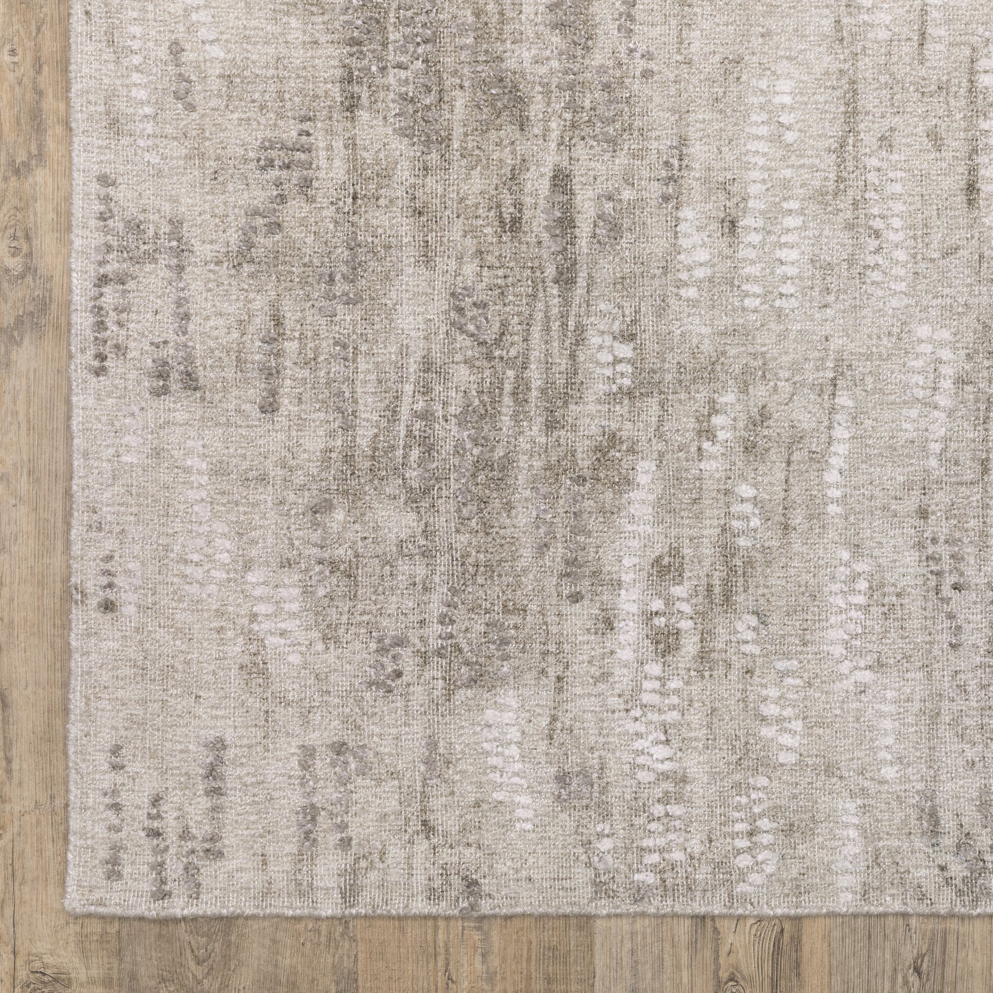 Clarke Distressed Beige/ Brown Abstract Mixed Pile Rug