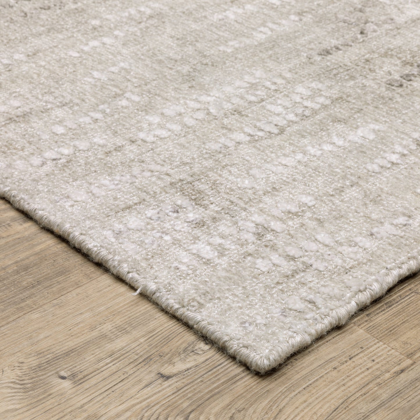 Clarke Distressed Beige/ Brown Abstract Mixed Pile Rug