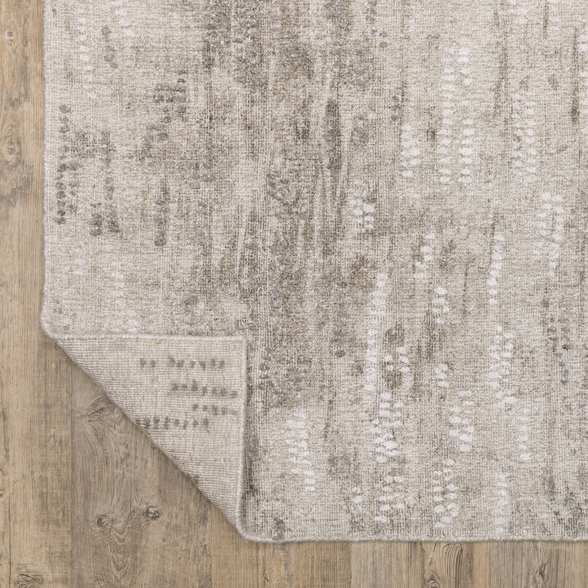Clarke Distressed Beige/ Brown Abstract Mixed Pile Rug