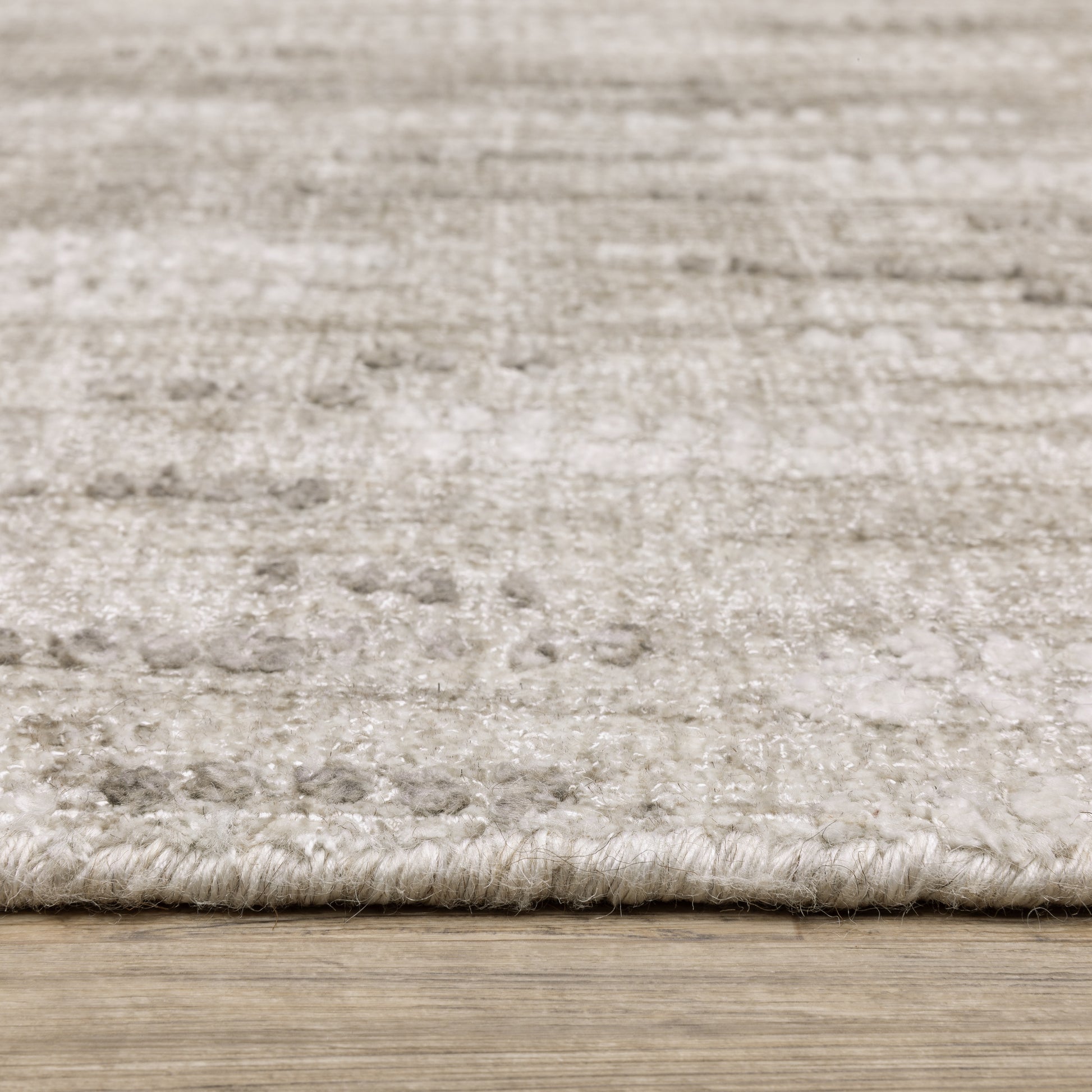 Clarke Distressed Beige/ Brown Abstract Mixed Pile Rug