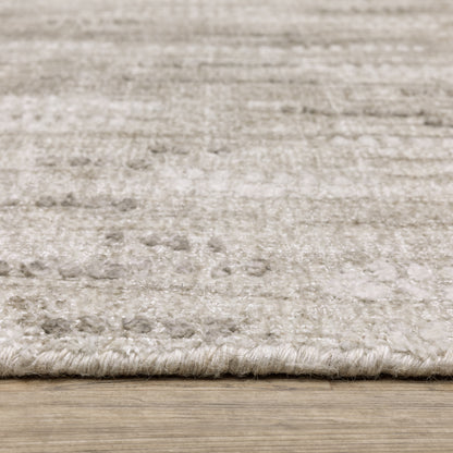 Clarke Distressed Beige/ Brown Abstract Mixed Pile Rug