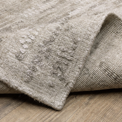 Clarke Distressed Beige/ Brown Abstract Mixed Pile Rug