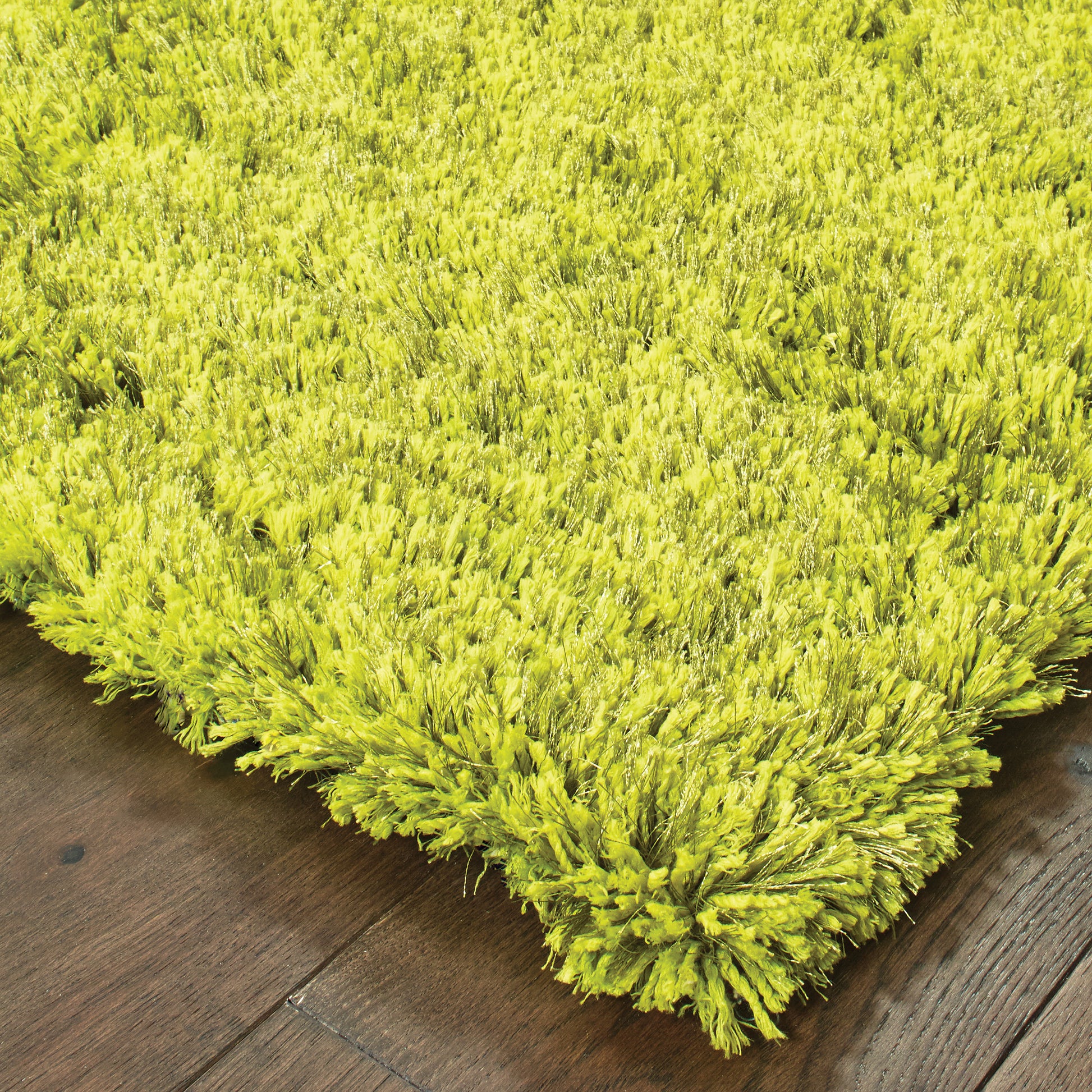 Cosmo 81101 Green Shag Rug