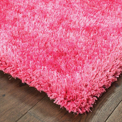Cosmo Shag Pink/ Pink Abstract Cut Pile Rug