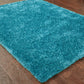 Cosmo 81104 Teal Shag Rug