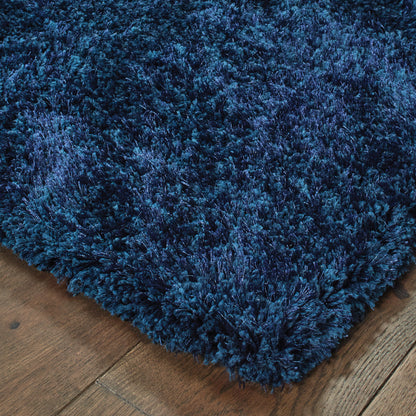 Cosmo Shag Blue/ Blue Abstract Cut Pile Rug