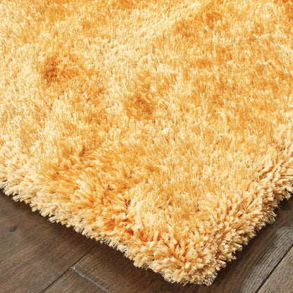 Cosmo Shag Gold/ Gold Abstract Cut Pile Rug