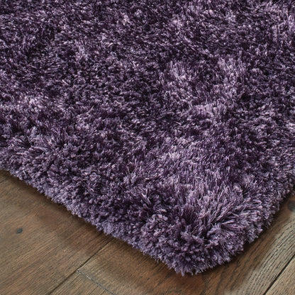 Cosmo Shag Purple/ Purple Abstract Cut Pile Rug