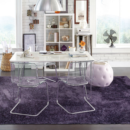 Cosmo Shag Purple/ Purple Abstract Cut Pile Rug