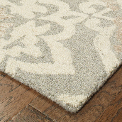 Craft Lattice Grey/ Sand Loop Pile Rug