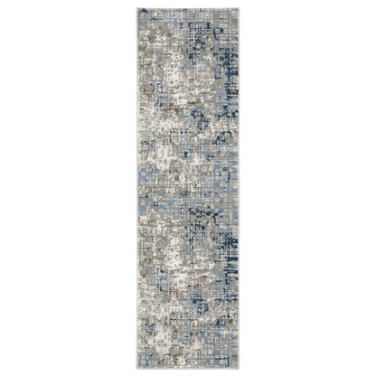 Easton 011E3 Blue Abstract Rug