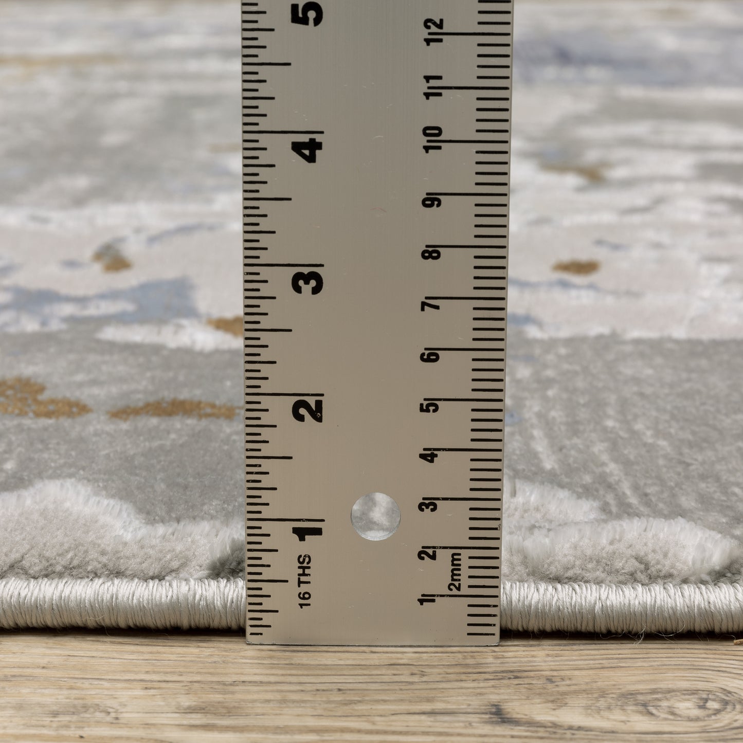 Easton Abstract Grey/ Blue Cut Pile Rug