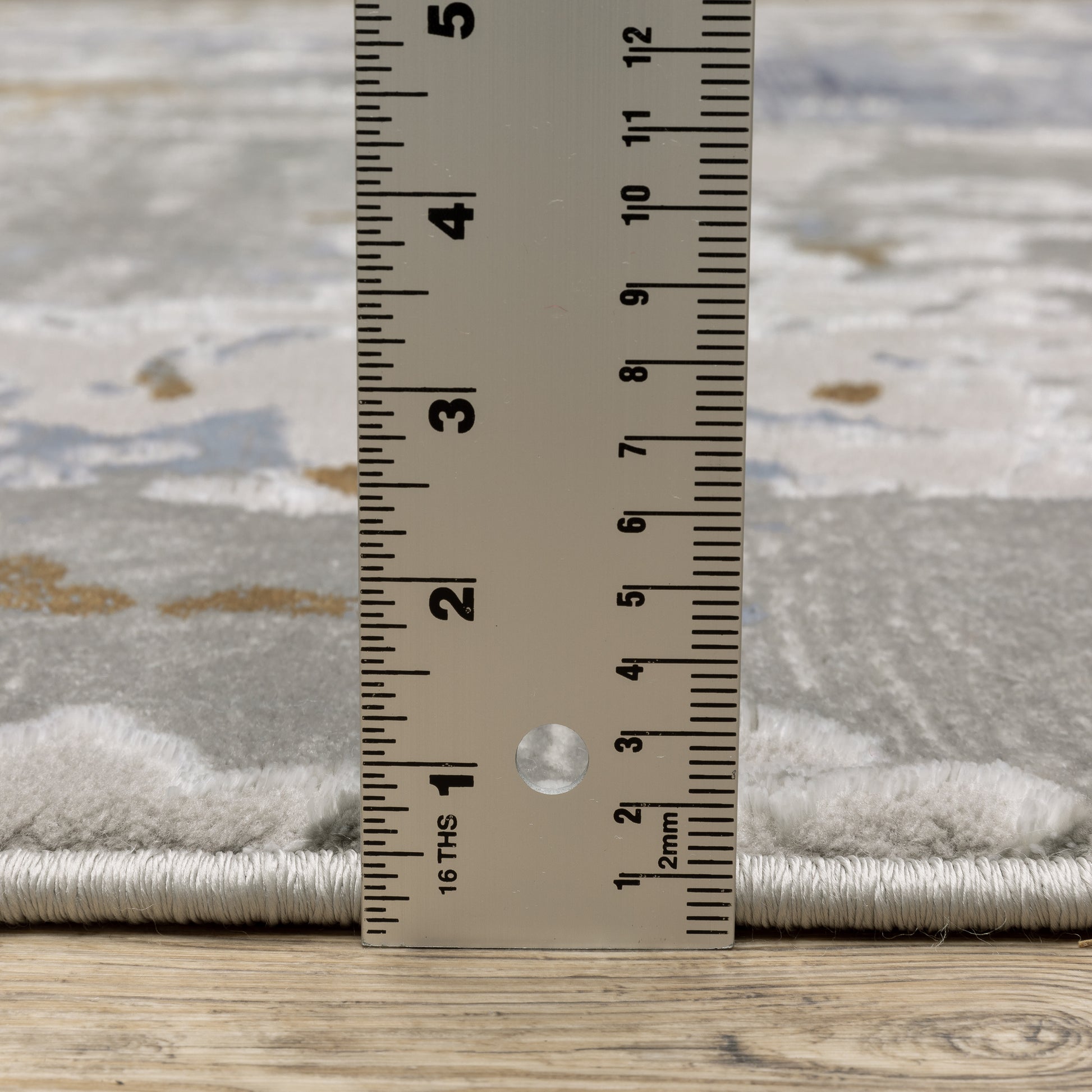 Easton Abstract Grey/ Blue Cut Pile Rug