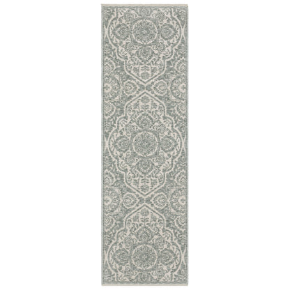 Echo Ech02 Green/ Ivory Medallion Floral Rug
