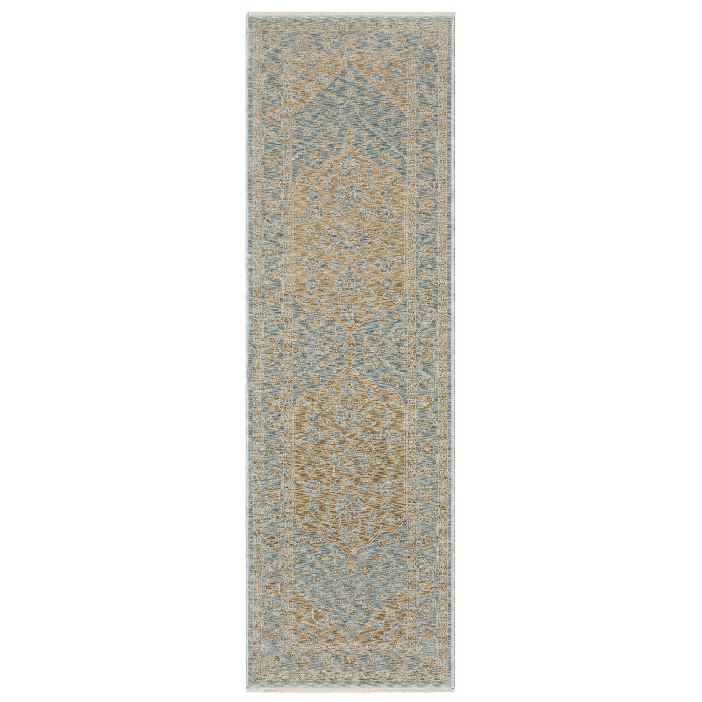 Echo Ech03 Beige/ Blue Medallion Rug