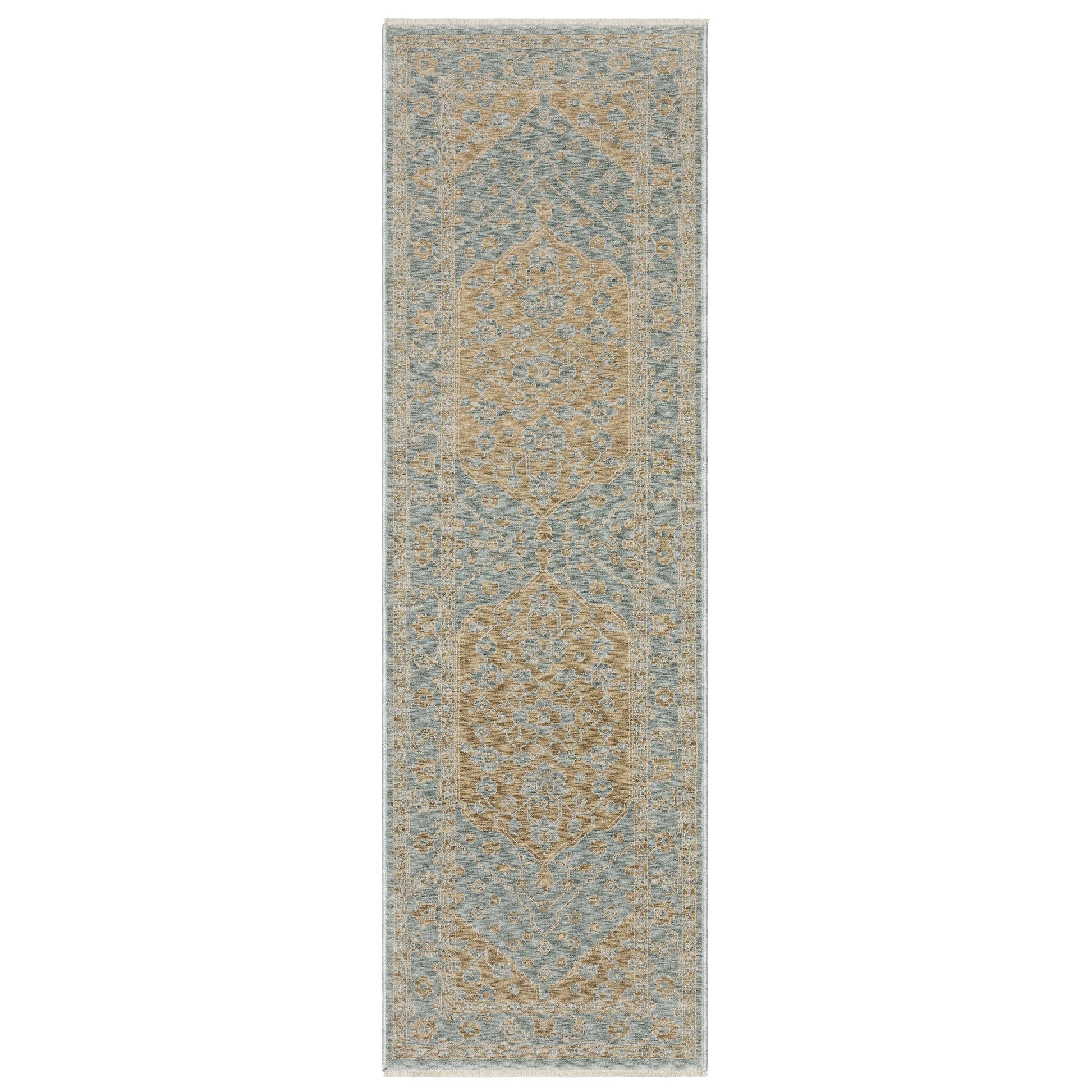 Echo Ech03 Beige/ Blue Medallion Rug