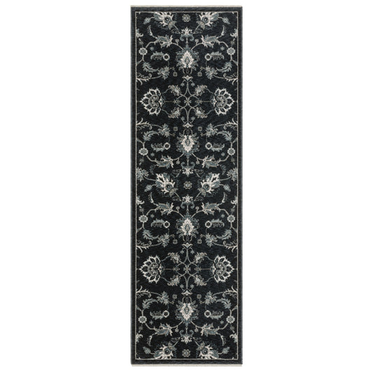 Echo Ech05 Blue/ Ivory Floral Rug