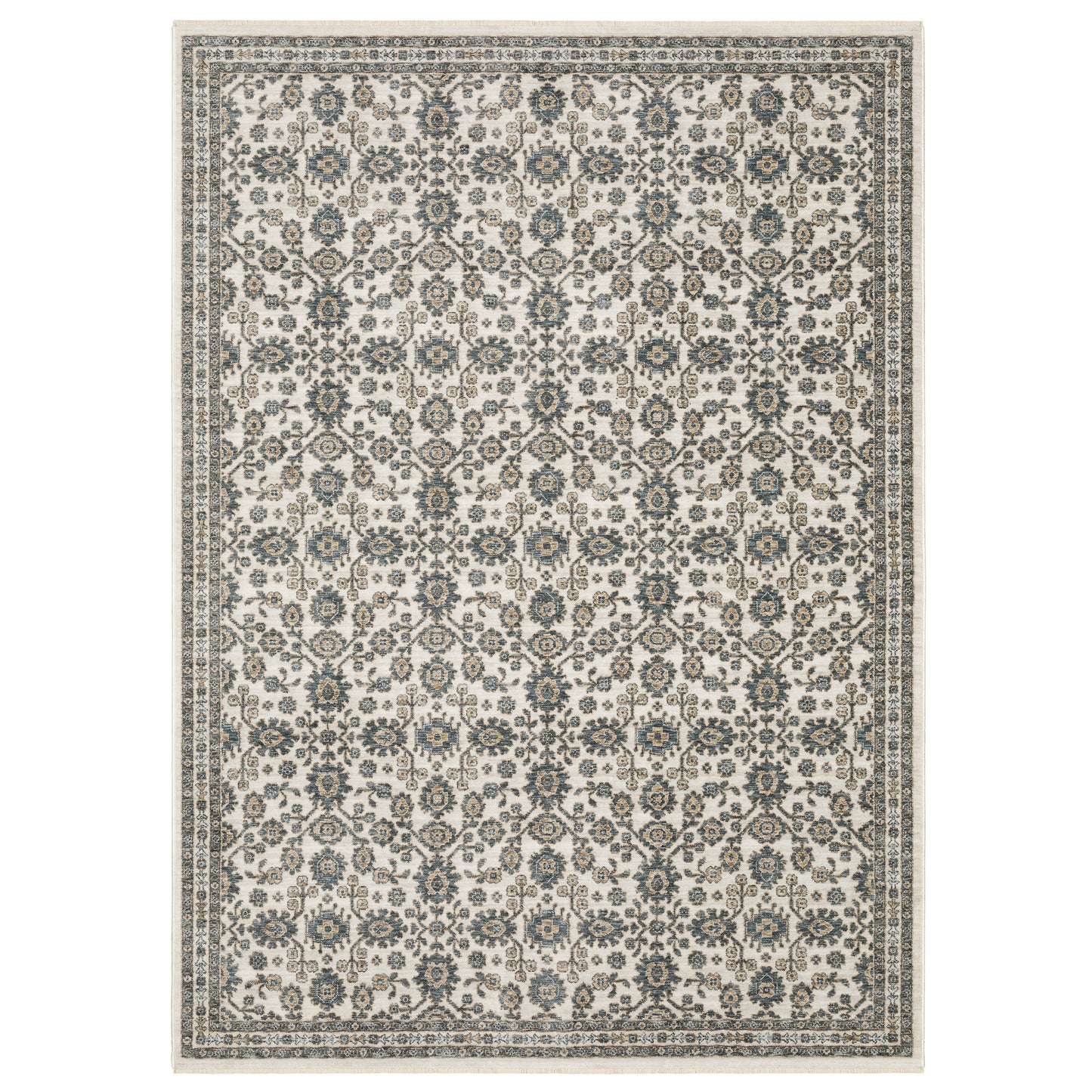 Echo ECH06 Ivory Floral Rug
