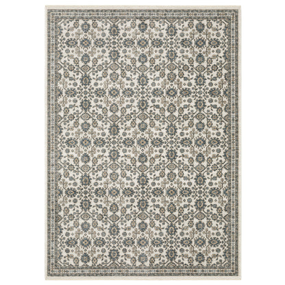 Echo ECH06 Ivory Floral Rug