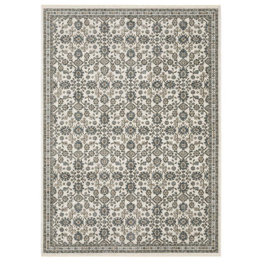 Echo ECH06 Ivory Floral Rug