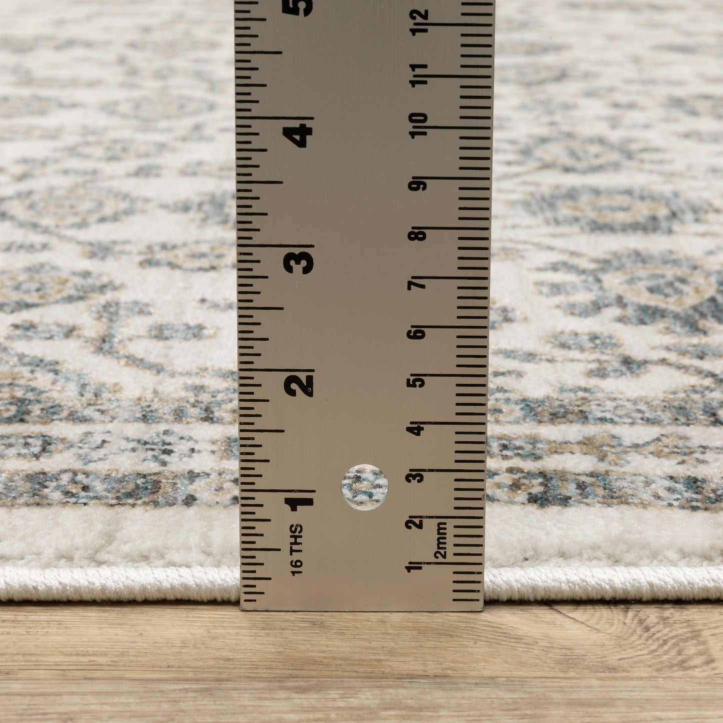 Echo Floral Ivory/ Blue Cut Pile Rug
