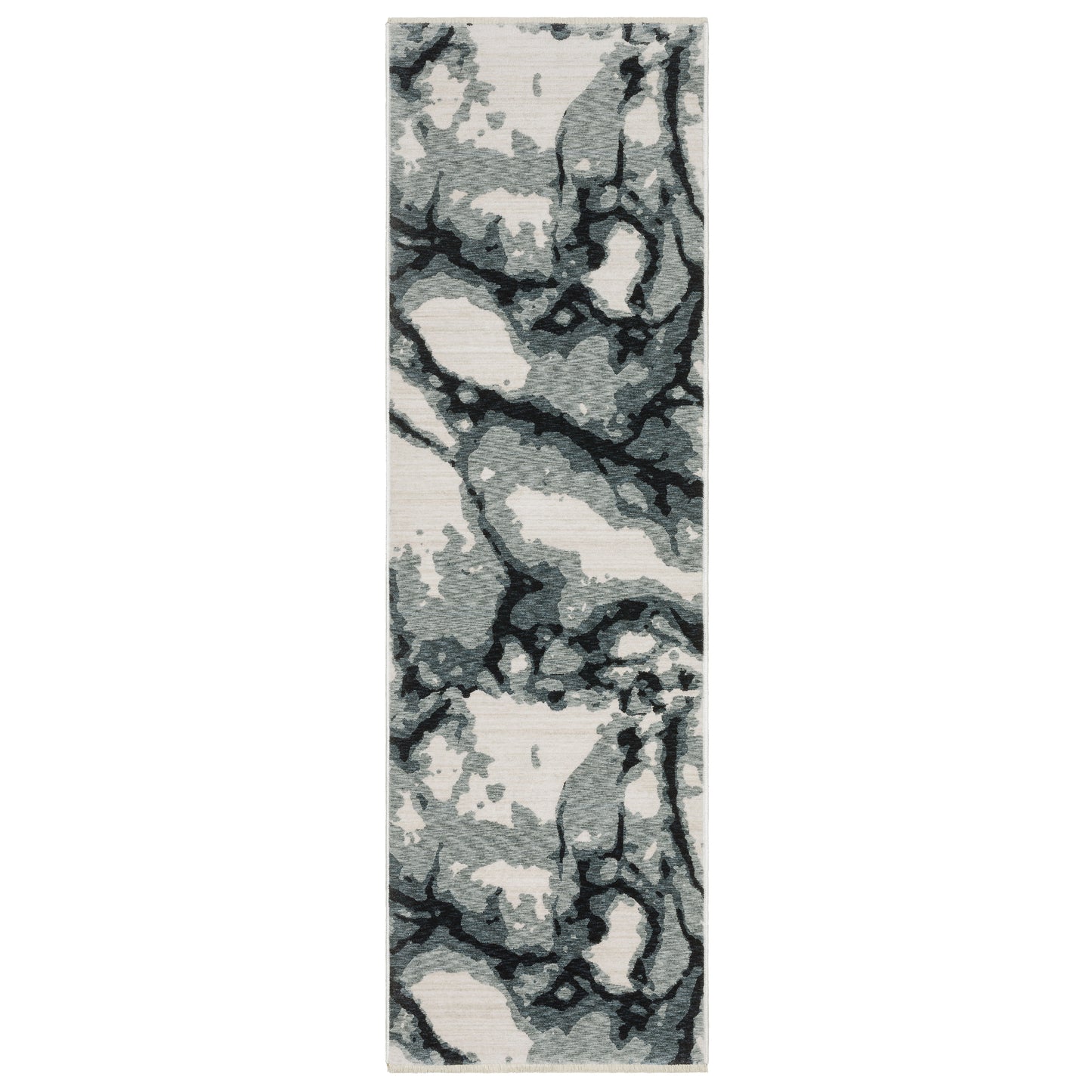 Echo Ech08 Blue/ Ivory Abstract Rug