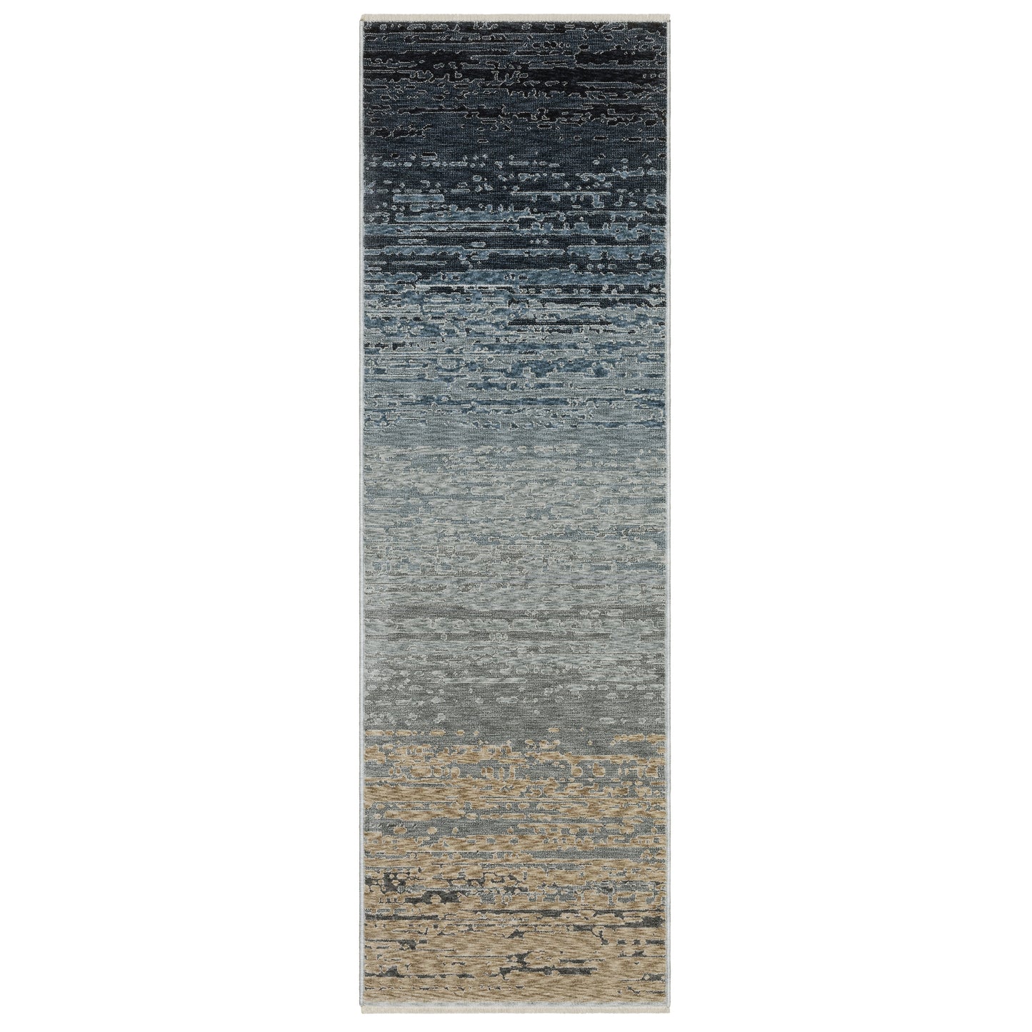Echo Ech09 Blue/ Beige Ombre Stripe Rug