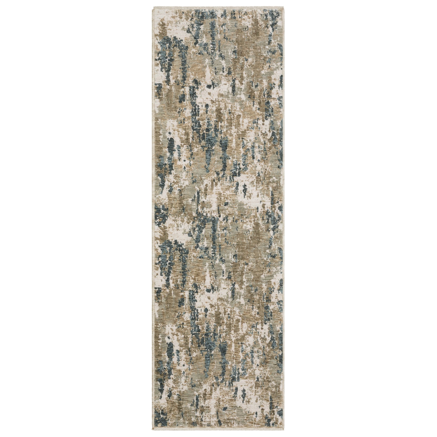 Echo Ech11 Beige/ Blue Abstract Rug