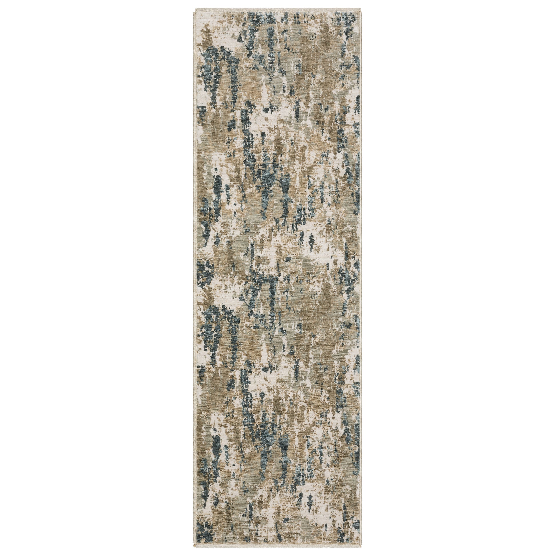 Echo Ech11 Beige/ Blue Abstract Rug