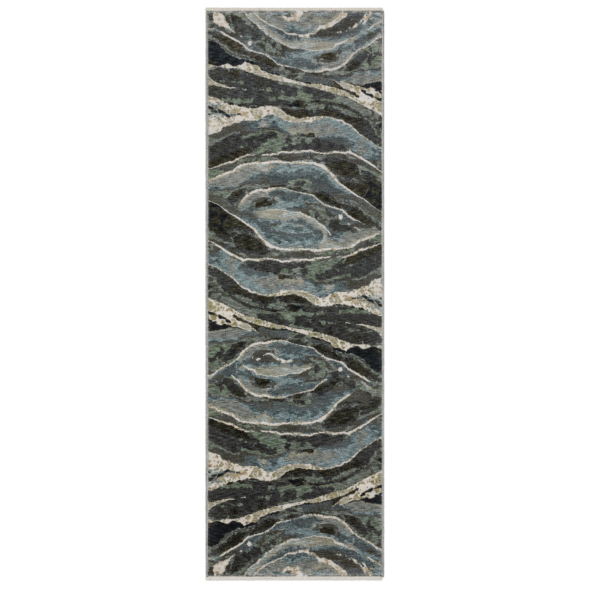 Echo Ech12 Blue/ Green Abstract Rug