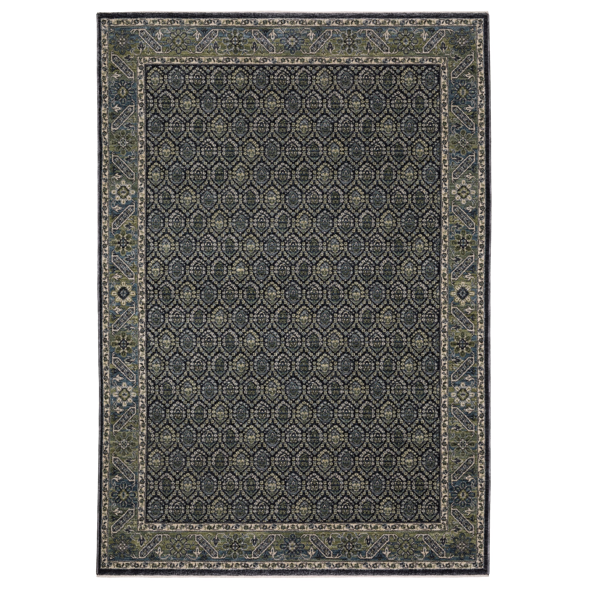 Eliana ELI01 Blue Geometric Rug