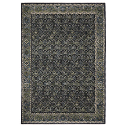 Eliana ELI01 Blue Geometric Rug