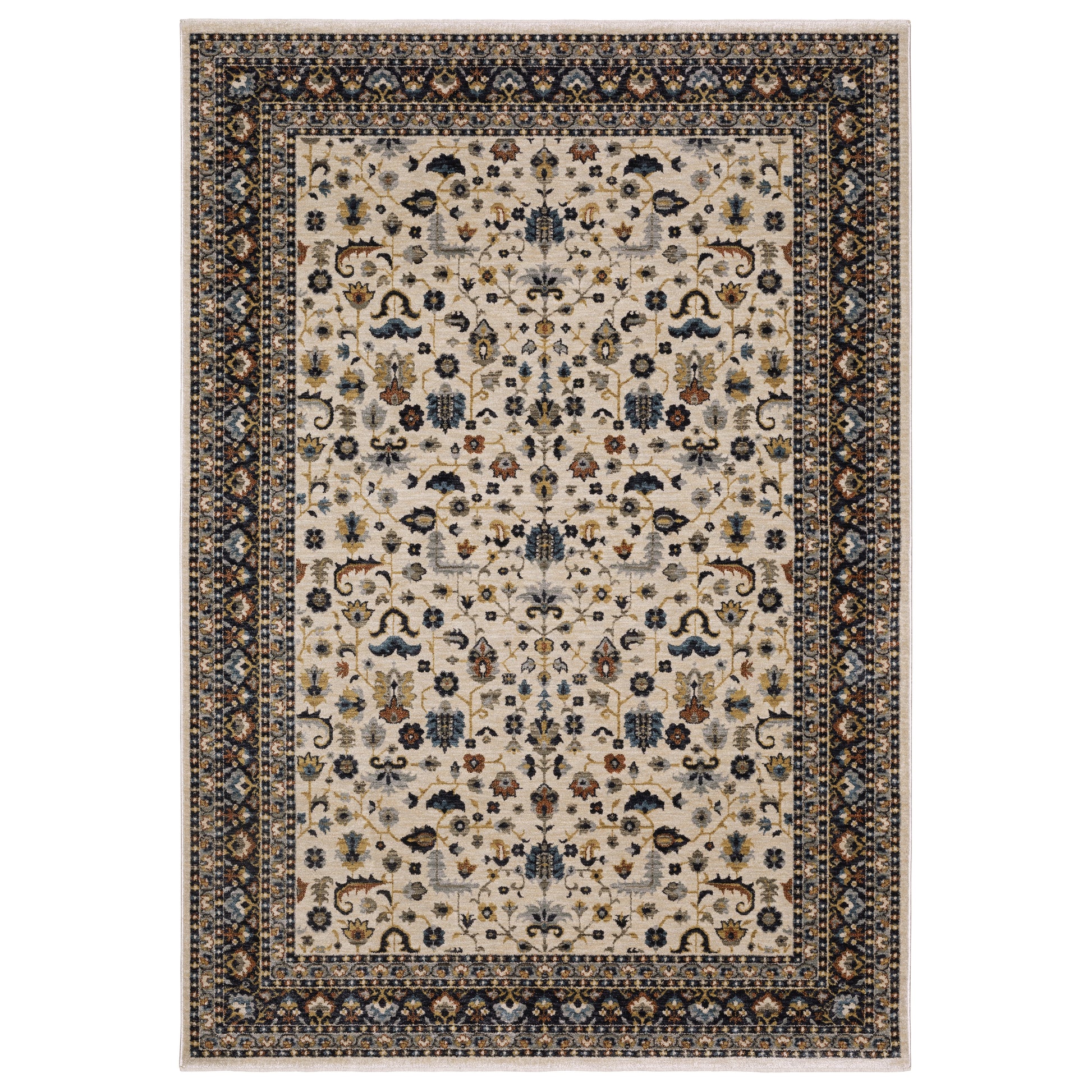 Eliana ELI02 Beige Floral Rug